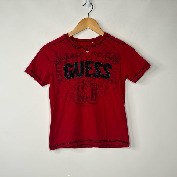 Guess T-Shirt Children Size 8 Red - Picture 1 of 6